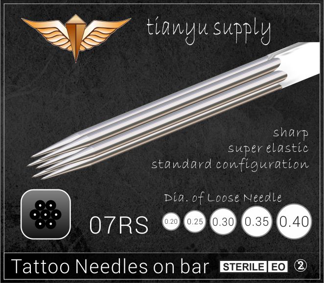 7-Round Shader Premade Sterilized Tattoo Needle on Bar