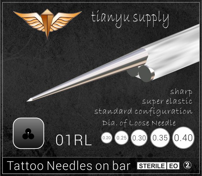 1-Round Liner Premade Sterilized Tattoo Needle on Bar