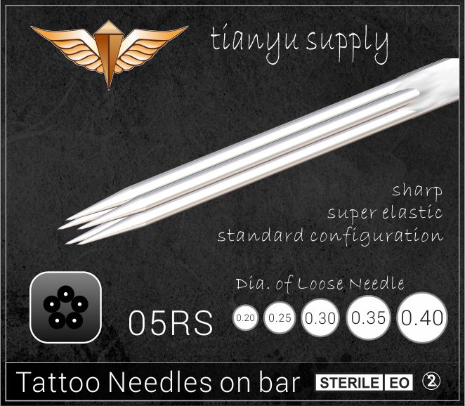 5-Round Shader Premade Sterilized Tattoo Needle on Bar