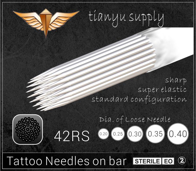 42-Round Shader Premade Sterilized Tattoo Needle on Bar