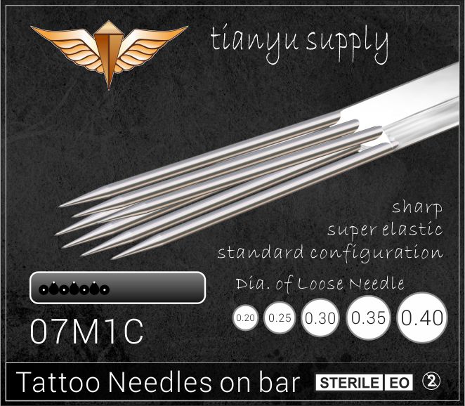 7-Curved Magnum Premade Sterilized Tattoo Needle on Bar