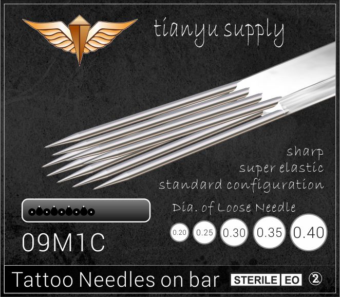 9-Curved Magnum Premade Sterilized Tattoo Needle on Bar