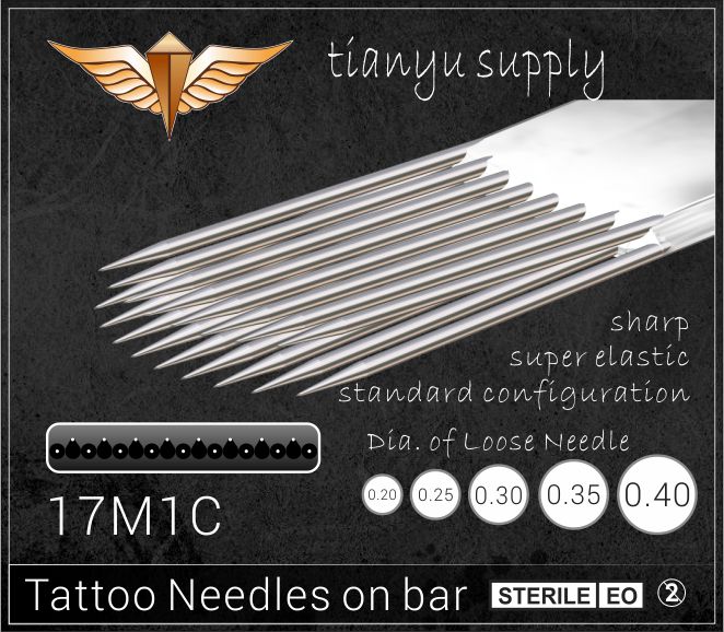 17-Curved Magnum Premade Sterilized Tattoo Needle on Bar