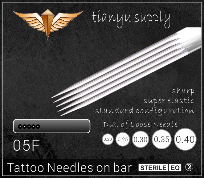 5-Flat Premade Sterilized Tattoo Needle on Bar