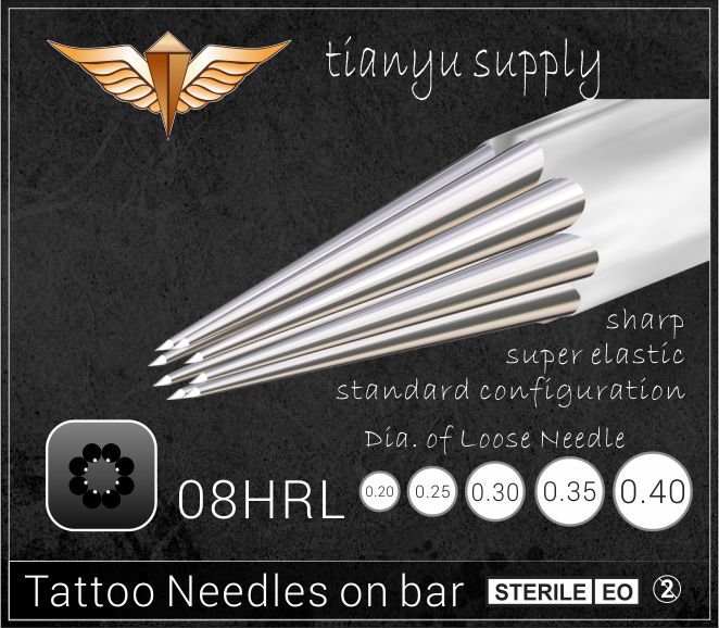 8-Hollow Round Liner Premade Sterilized Tattoo Needle on Bar