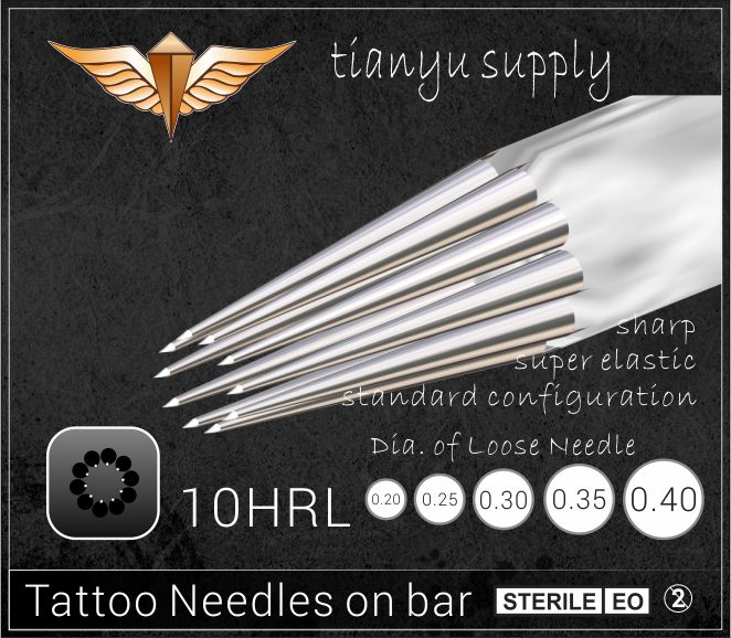 10-Hollow Round Liner Premade Sterilized Tattoo Needle on Bar