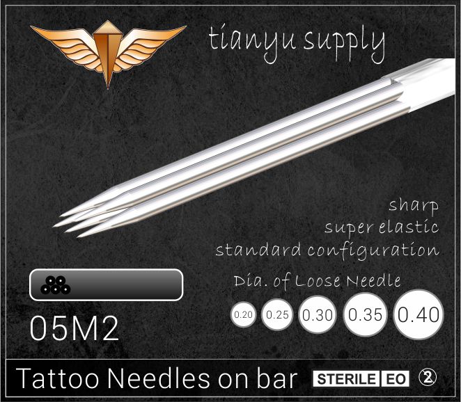 5-Stacked Magnum Premade Sterilized Tattoo Needle on Bar
