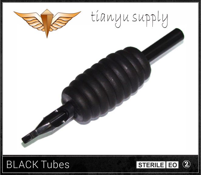 Black Disposable Tube & Grip Sets - Flat Tip