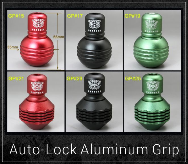 Auto-Lock Aluminum Tattoo Grip-GP#15,17,19,21,23,25